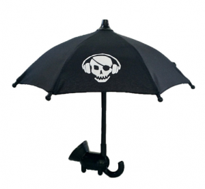 Защитный зонт для крепления сотового телефона (черный, череп)